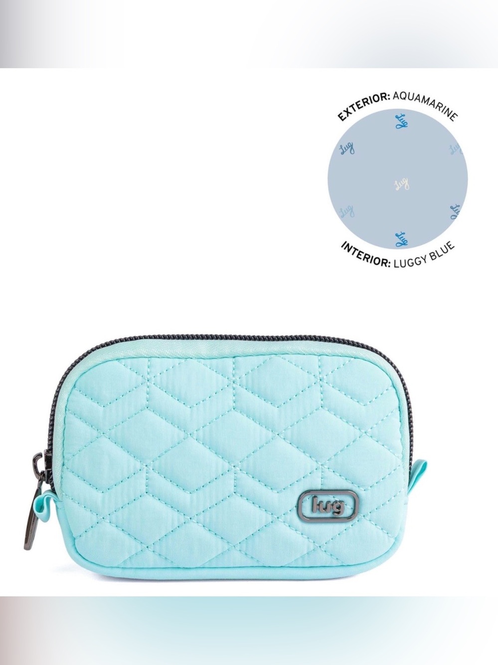 Lug Barrel CloudGo Zip Wallet. Aquamarine. NWT
